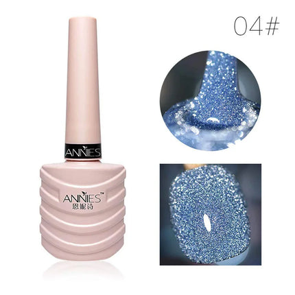 10ml Glittering Diamond Nail Polish Gel Fashion DIY Dandy Broken Diamond Gel Nail Art Semi Permanent Nail Varnishes Manicure