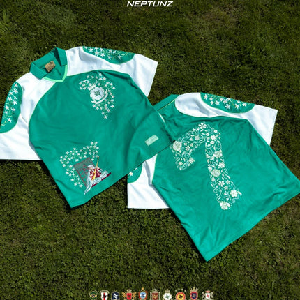 Y2K National Series Jersey Blossoms Embroidery Color Block Unisex T Shirt Retro Casual Summer Streetwear Boxy Football Jersey
