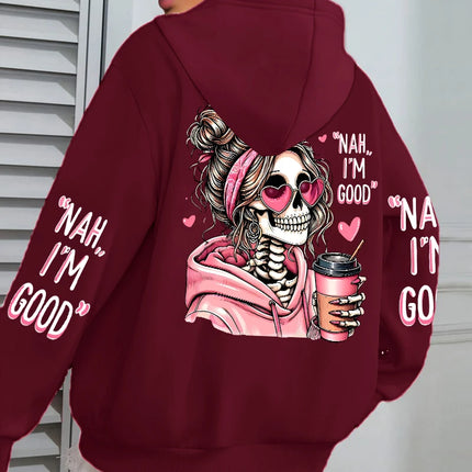 Expensive Talks Back Funny Printing Womens Hoodie Loose Multicolor Pullovers Fleece Autumn Sportswear Casual Pocket Hoody