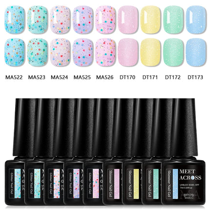 9pcs Macaron Color Gel Nail Polish Set HEMA TPO FREE Semi Permanent Soak Off UV Gel Varnish For Spring Summer Nail Supplies DIY
