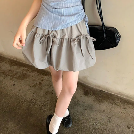 Blue Striped Drawstring Tie Women's Shirt Summer New Style French Stripe Design Modified Version Round Neck Sleeveless Dress