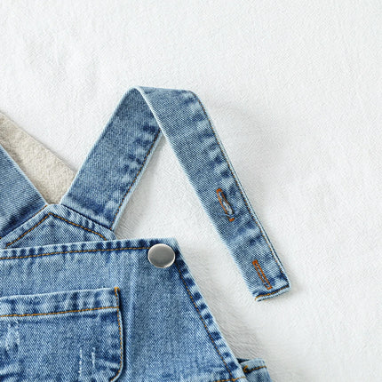 All Seasons Solid New 2026 Kid Romper Cool Fashion Denim Jumpsuit Sleeveless Bodysuits for Baby Boys&Girls 0-1Y
