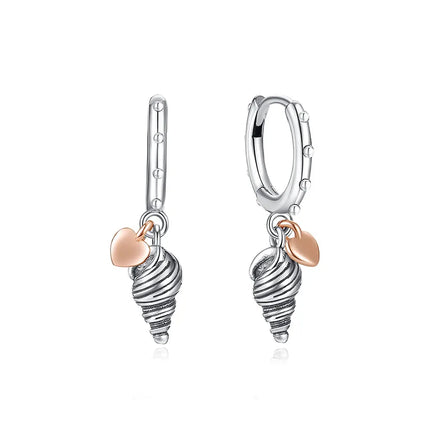 New 2026 Original 925 Sterling Silver Earrings For Women Piercing Hoop Love Heart Earings Rose Gold Wedding Gift Luxury Jewelry