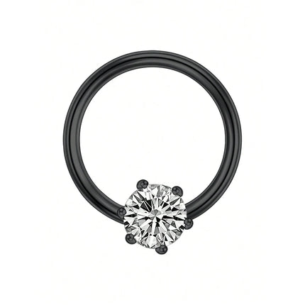 1pc Back Septum Rings Muti-Styles Punk 16gauge Stainless Steel Nose Rings Hoops Septum Clicker Daith Piercing Jewelry