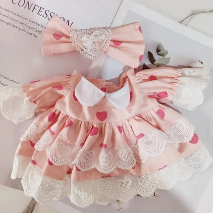 Only Clothes Baby Three 400% Gross Vinyl Plush Toy Baby Clothes New Year'S Christmas Baby Clothes Dress Set Cute Outfit Surprise