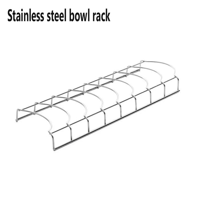 Stainless steel bowl and dish storage artifact, desktop drain rack, kitchen storage rack, bowl and dish storage bracket