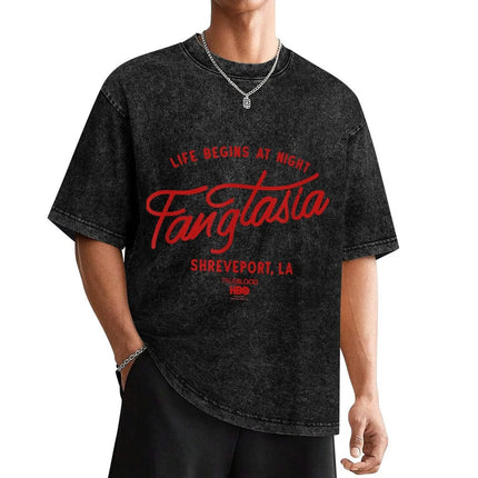 True Blood Fangtasia Club Logo T-Shirt Clothing Short sleeve tee graphic t shirts Men's t-shirt