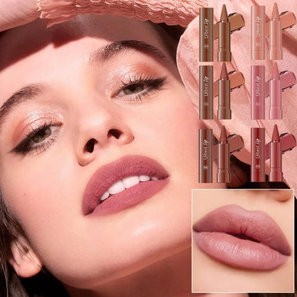 Twist Up Lipliner Sexy Lipstick Pen Multipurpose Powder Blusher Velvet Matte Waterproof Lip Contour Non Stick Cup Lip Rouge
