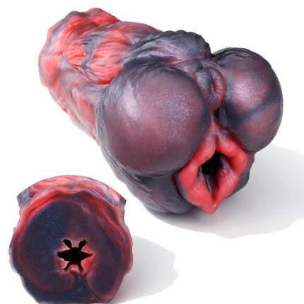 ELKKOST Red Fantasy Silicone Realistic Vaginal Stroker Male Masturbator Pocket Pussy Reusable Onahole Sex Toys For Men