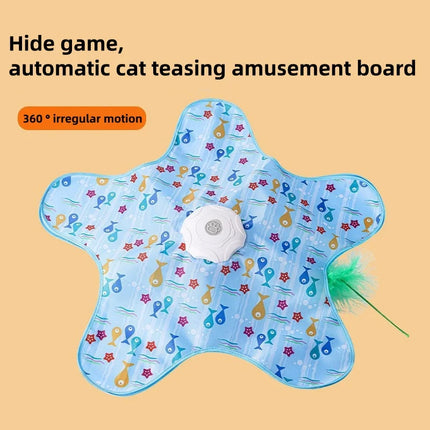 Type-C Rechargeable Automatic Cat Toy Motion Activated Hide & Seek Bird Chirping Toy Interactive Feather Teaser for Kittens