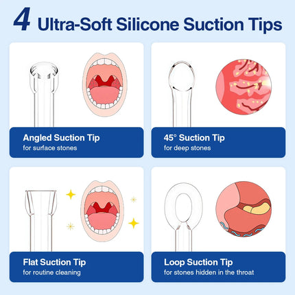 Visible Electric Tonsil Stone Remover Tool Visible Tonsil Stone Removal Kit 3 Suction Modes Tonsil Stone Removal Oral Care