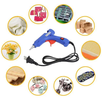 20W Hot Melt Glue Gun Car High Temperature Thermo Electric Tool Industrial Mini Guns With 7x150mm Glue Sticks Car Repair Tool