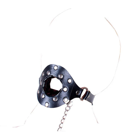 Leather Gag Open Mouth Gag With Stopper BDSM Bondage Restraints Slave Gag Fetish Oral Fixed Sex Adult Game Erotic Toys For Women