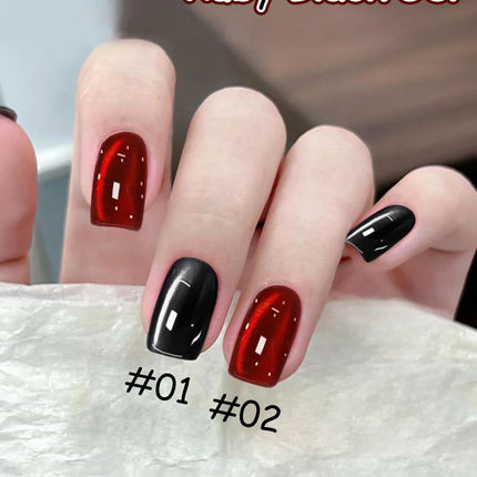 WS 10ML Red Wine Cat Magnetic Gel Nail Polish Glitter Semi Permanant Soak Off UV LED Gel Varnish For Manicure DIY Nail Supplies