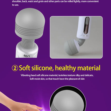 Leten Clitoral Vibrator for Female Masturbation Orgasm AV Stick Magic Wand Massager Stimulate Nipple Clitoris Sex Toys for Woman