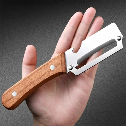 Stainless Steel Fruit Peeler with Bottle Opener Kitchen Vegetable Paring Knife Suitable for Pumpkin Winter Melon Pineapple Fruit