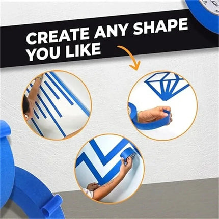 3 - Roll Set of Multi - Surface Paint Tape: 20m/Roll, for Wall Painting, Crafts, Art & Construction. Easy Removal for Home Use.