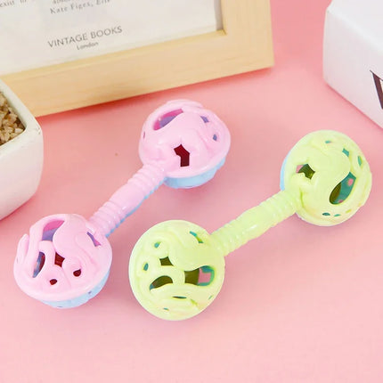 3Pcs Double-Headed Hand Rattle Party KTV Toys To Appease The Small Toy Rattle Toy shower Hand Holding Bell Gift