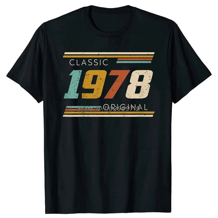 1978 Manufacture Limited Edition All Original Parts Perfect Make Old Retro Fashion T-shirt Casual Basic Men's T-shirt Tops