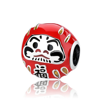 925 Sterling Silver Charms Beads Original Japanese Doll Fortune Cat Charm Fit Brand Bracelets Bangles DIY Jewelry For Women