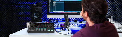 MaonoCaster AM200-S1 Audio Interface Podcast Studio Sound Card Kit with Microphone for Live Streaming Recording Youtube PC\Phone