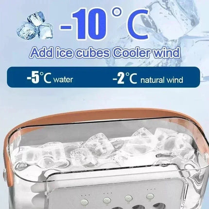 Portable 3 In 1 Mini Air Conditioner Fan Humidifier LED Night Light Adjustable Wind Speed Desktop Cooler For Bedroom Office Stud