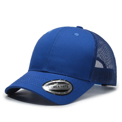 Custom Logo Solid Color Baseball Cap Men And Women Richarson 112 Mesh Fitted Fashion Trucker Hat Hip Hop Curved Brim Snapback