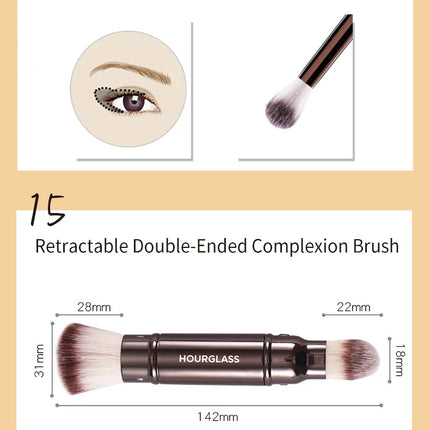 Hourglass Makeup Brushes Powder Foundation Concealer Blusher Bronzer Eye Shadow Eyebrow Eyeliner Sculpting Brush
