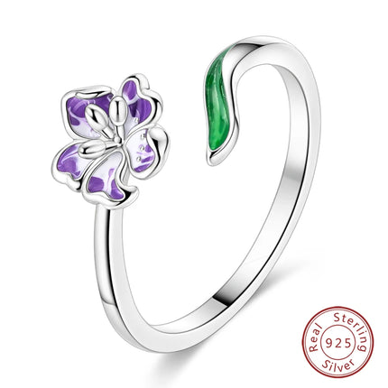 Adjustable Rings 925 Sterling Silver Mermaid Wing Dragon Sunflower Tulip Open Rings For Women Female Original Engagement Jewelry