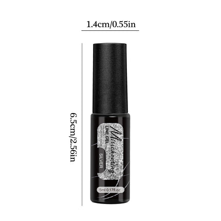 1/2pcs 5ml Reflective Glitter Liner Gel Polish Gold Sliver Sparkling Lines DIY Nail Art Painting Gel Semi Permanent UV Gel