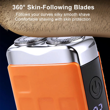 Electric Shaver for Men Dual-Head Blade Electric Razor Rechargeable Facial Beard Trimmer Portable Mini Electric Shaver for Men