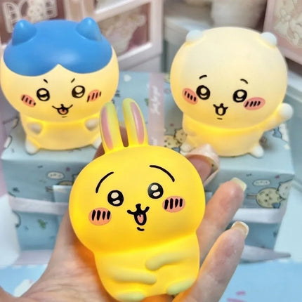 Chiikawa Anime LED Night Light  Hachiware  Usagi Rabbit Lamp Bedroom Desktop Decor Birthday Gift for Children Best Gift Toy