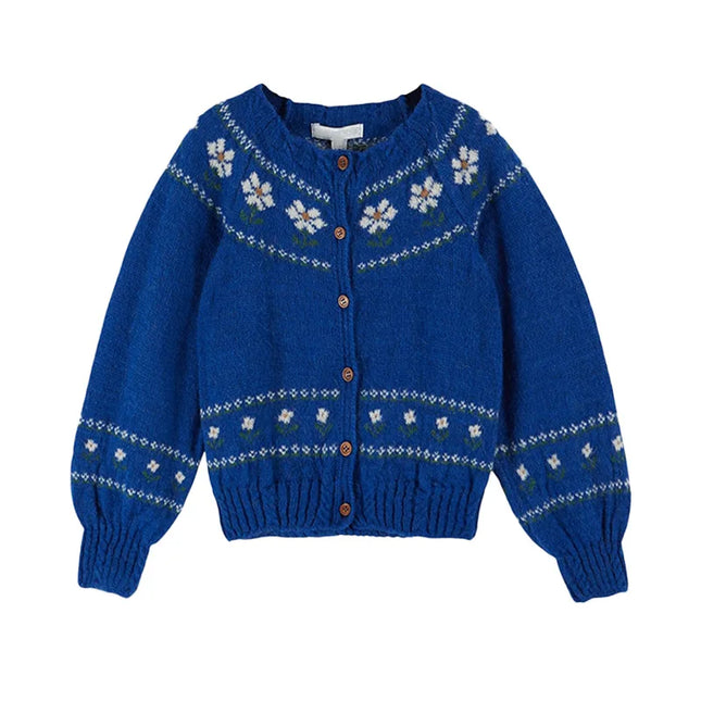 Printed Girl Pricness Dress 2025 Autumn Winter EM Baby Sweatshirts Blouse Kids Knit Cardigan Sweaters Denim Pant Casual Trousers