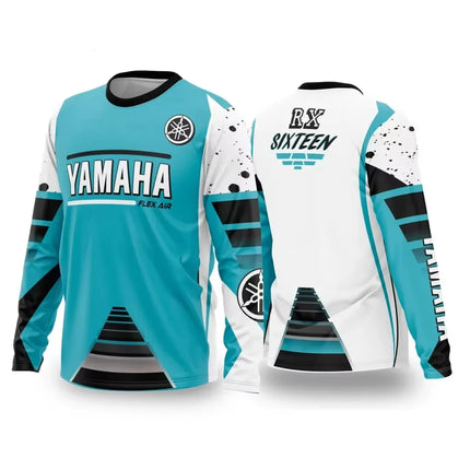Summer YAMAHA Men Women Motorcycle Riding Suit Loose Breathable Quick Drying Off-Road Racing Suit Long Sleeved Sports T-Shirt
