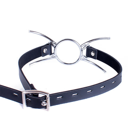 New Oral Fixation PU Leather Bondage Mouth Gag Spider X Style Flirting O Rings Open Mouth Gag Adult Games Sex Toys For Women Men