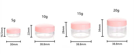 10/50/100pcs Empty Plastic Jar 5G 10G 20G Ps Jars Serum Pots Eye Cream Case Makeup Container Lip Balm Cans Cosmetic ZM003