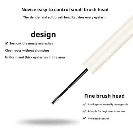1.5g Waterproof Mascara with Ultra-Fine Brush - Lash Lengthening, Curling & All-Day Smudge-Proof for Natural Everyday Makeup