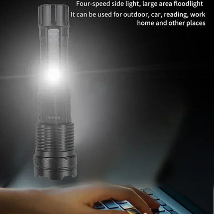 Powerful P50 Led Flashlights 2000LM Ultra Bright Tactical Light Emergency Spotlights Telescopic Zoom Light Builtin 18650 Battery