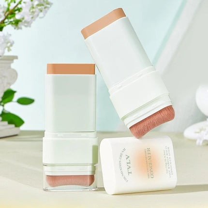 Contour and Concealer Dual-Head Foundation Cream, Moisturizing and Non-tarnishing, Non-caking Foundation Lotion