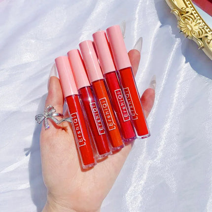 Mini 10 Colors Liquid Lip Gloss Waterproof Non-stick 24 Hours Long Lasting Mirror Lipstick Set Lip Gloss Cosmetic Makeup Care