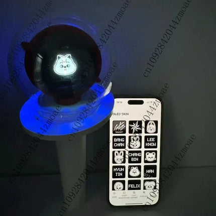 Kpop Idol Lightstick Felix Bangchan Leeknow CHANBIN HYUNJIN HAN SEUNGMIN I.N Mini Light Ring SK Changing Lamp Rings Stay Gift
