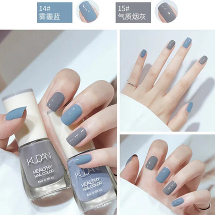 8ml Water-based Nail Polish No Baking Long Lasting Semi-permanent Quick Dry non-peelable Nail Varnish DIY Fashion Manicure