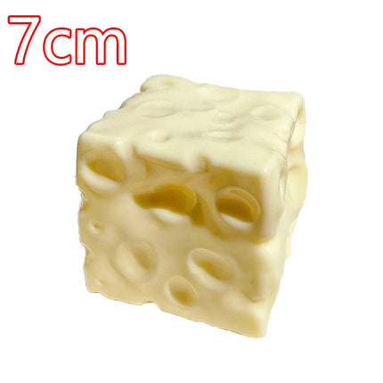 4 Styles Jumbo Cheese Squishy Toy 6/7CM Soft Squeeze Stress Ball, Slow Rising Shapeable ASMR Sensory Toy Anti-Stress Relief Gift