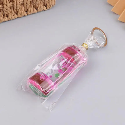 Creative Decompression Two-Color Liquid Oil Leak Acrylic Liquid Hourglass Timer Oil Drop Craft Desktop Decoration Exquisite Gift