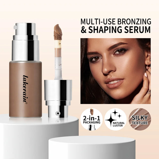 Long Lasting Foundation Serum With Bronzing Shaping Moisturizes Nourishes Skin Brighten Facial Contouring Concealer Cosmetics