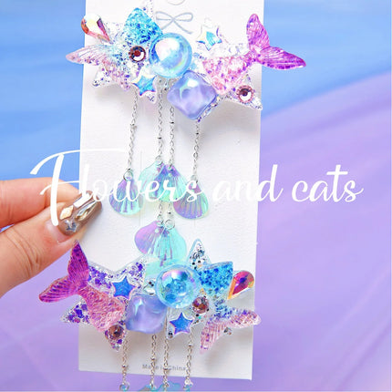 Mermaid Hairpin Crown Headband Children Birthday Gift Performance Princess Hair Accessories For Girls