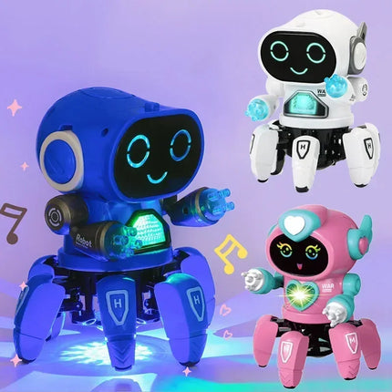 Kids Music Educational Toy Glow Electric Pet Cute LED Light Musical Dancing Robot Baby Learn To Climb Toy Children Birthday Gift