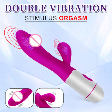 Rabbit Powerful Vibrating Massager Women's G-Spot Vagina Clitoral Nipple Stimulator Sex Toy for Sexy Adult Women Masturbation