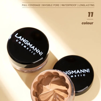 Full Coverage Liquid Concealer Waterproof Foundation Makeup Base Long Lasting Cream for Dark Circles Acne Natural Matte