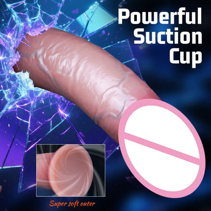 Skin Sliding Foreskin Testicles Realistic Dildo Soft Silicone Anal Plug Butt Prostate Stimulator Sex Toy for Adult Men Women 18+